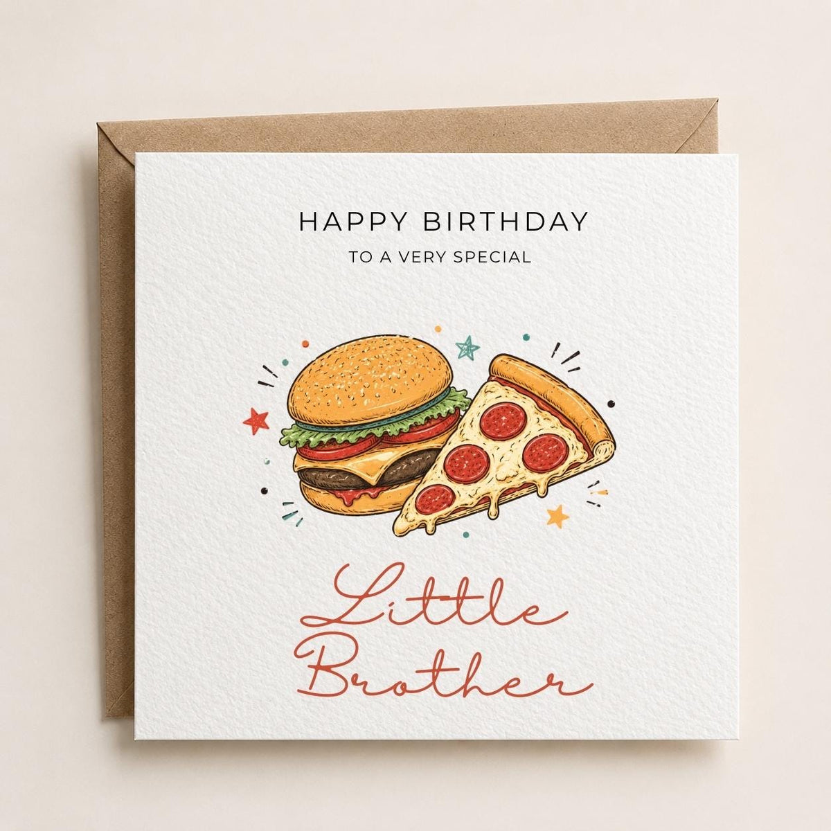 Personalised Pizza Theme Birthday Card for Husband, Dad, Grandad, Son,  Uncle, Brother etc