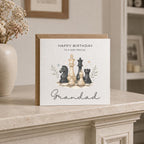 Personalised Chess Theme Birthday Card for Husband, Dad, Grandad, Son,  Uncle, Brother etc