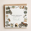 Personalised Motorbike Theme Birthday Card for Husband, Dad, Grandad, Son,  Uncle, Brother etc