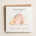 Personalised Farm Theme Birthday Card for Daughter, Granddaughter, Sister etc