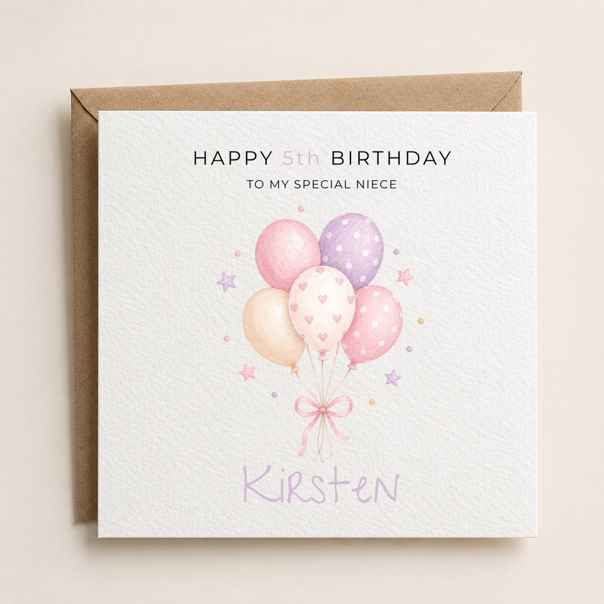 Personalised Birthday Theme Birthday Card for Daughter, Granddaughter, Sister etc