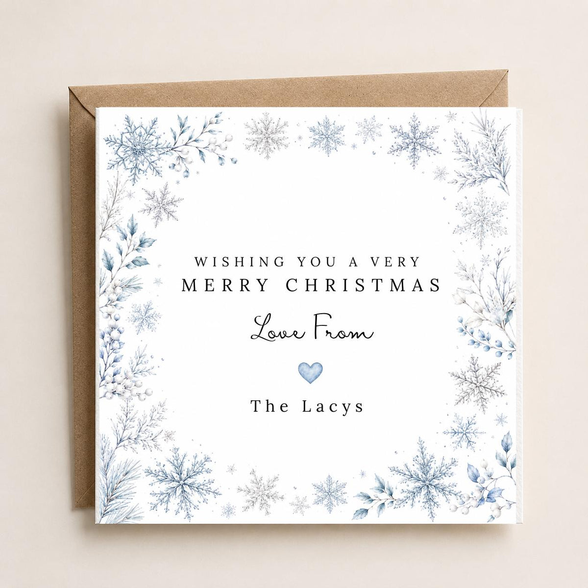 Personalised Christmas Card | Vintage Festive Greeting | Luxury Xmas Keepsake | Completely Customisable | Elegant Winter Wonderland