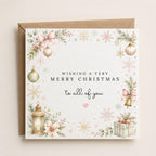 Personalised Christmas Card | Vintage Festive Greeting | Luxury Xmas Keepsake | Completely Customisable | Pretty Christmas