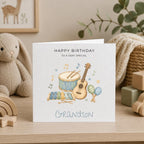 Personalised Music Theme Birthday Card for Son, Grandson, Brother etc