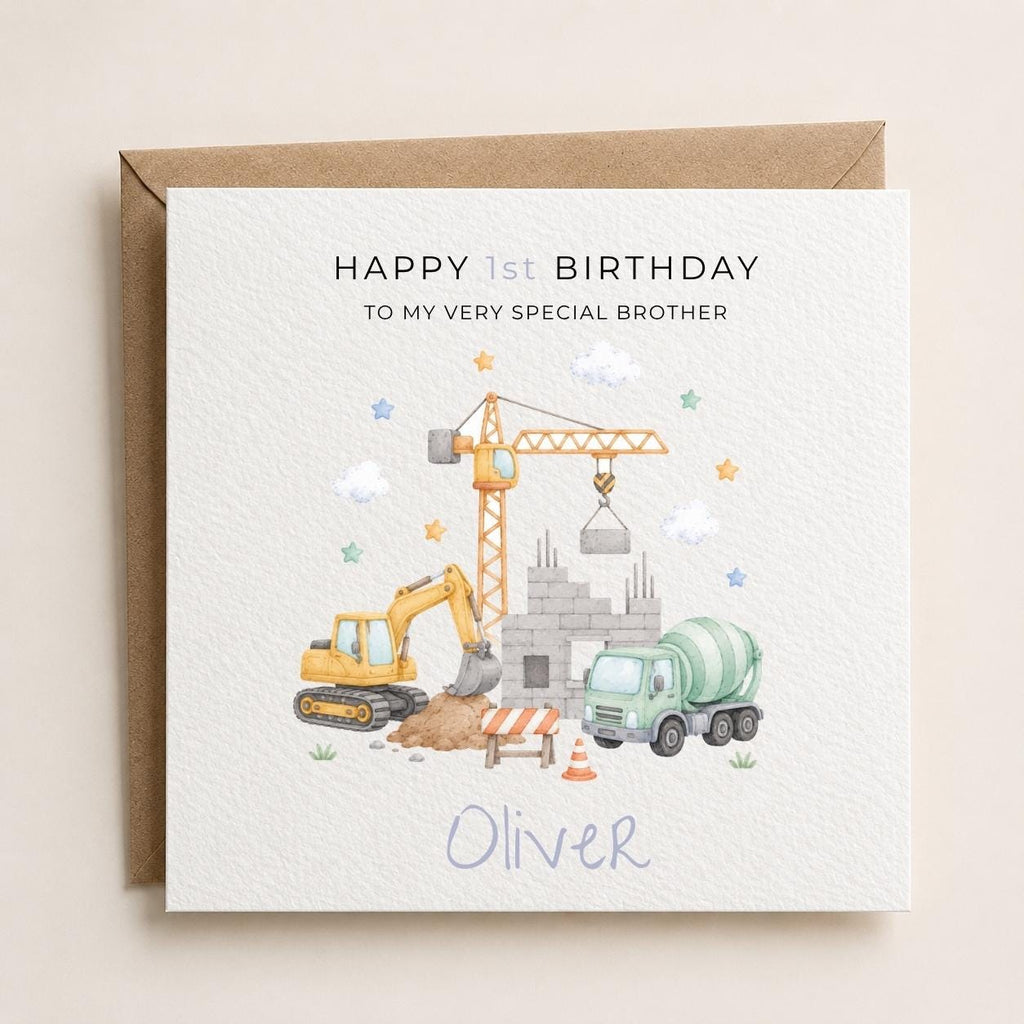 Personalised Transport Theme Birthday Card for Son, Grandson, Brother etc