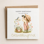 Personalised Birds Theme Birthday Card for Daughter, Granddaughter, Sister etc