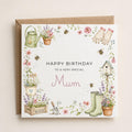 Personalised Bee Garden Theme Birthday Card for Wife, Mum, Grandma, Daughter, Auntie, Sister etc
