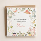 Personalised Gin Theme Birthday Card for Wife, Mum, Grandma, Daughter, Auntie, Sister etc