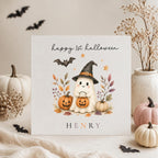 Personalised Halloween Ghost Card, Spooky Birthday Greeting, Custom Name Gift