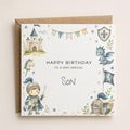Personalised Knight Theme Birthday Card for Son, Grandson, Brother etc