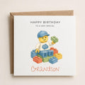 Personalised Lego Theme Birthday Card for Son, Grandson, Brother etc