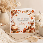 Personalised Autumn Theme Birthday Card for Son, Daughter, Sister,  Brother, Friend etc