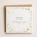 Thinking of You Sympathy Card: Vintage Floral Dove Design
