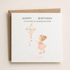 Personalised Kite Theme Birthday Card for Daughter, Granddaughter, Sister etc