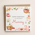 Personalised Strawberry Theme Birthday Card for Wife, Mum, Grandma, Daughter, Auntie, Sister etc