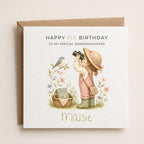 Personalised Birds Theme Birthday Card for Daughter, Granddaughter, Sister etc