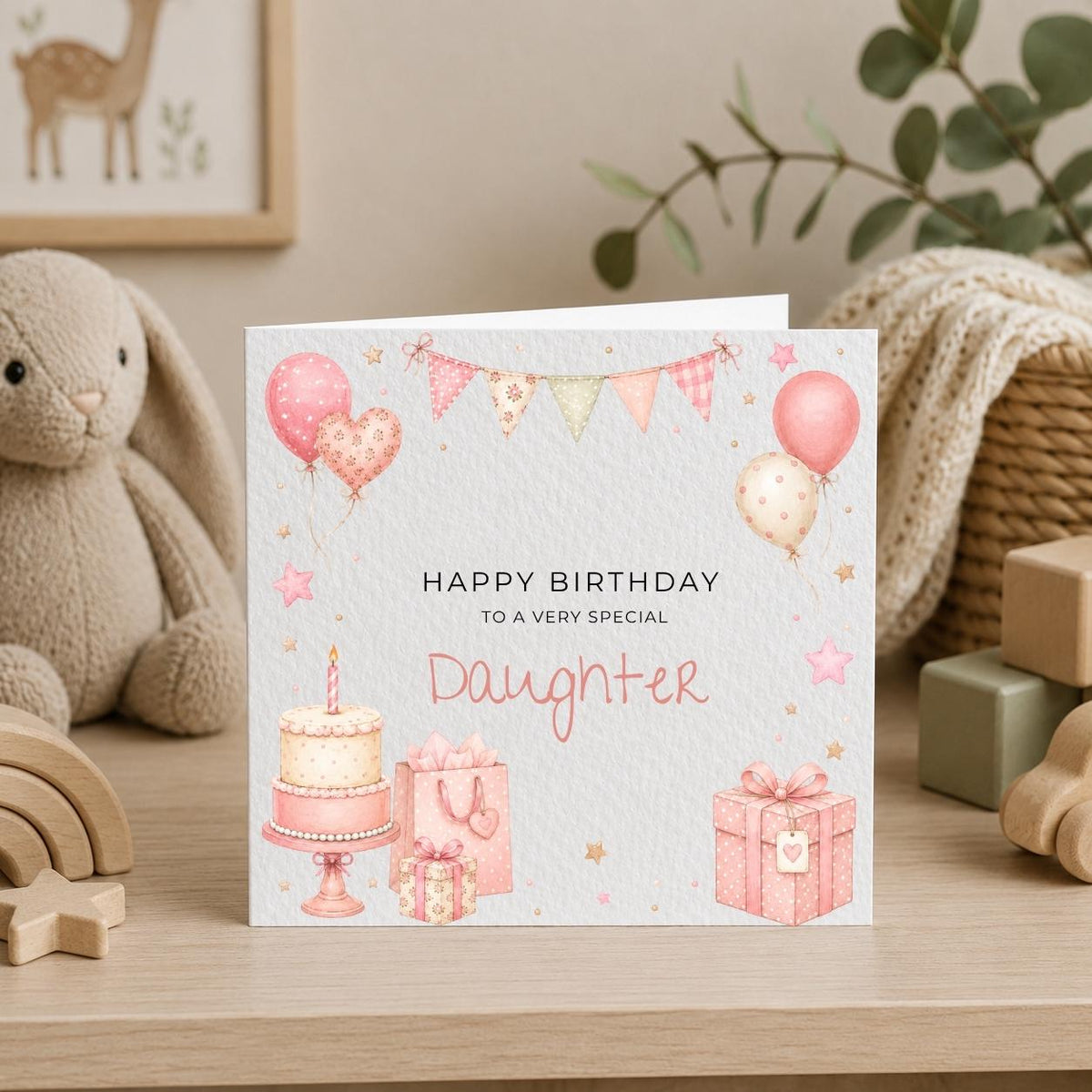 Personalised Birthday Theme Birthday Card for Daughter, Granddaughter, Sister etc