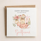 Personalised Beauty Theme Birthday Card for Wife, Mum, Grandma, Daughter, Auntie, Sister etc