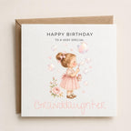 Personalised Bubbles Theme Birthday Card for Daughter, Granddaughter, Sister etc
